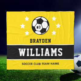 Name des personalisierten, gelben und schwarzen Fu Fleecedecke