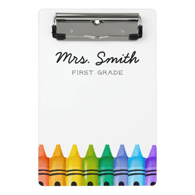 Name des personalisierten Grundschullehrers Mini Klemmbrett (Vorderseite)
