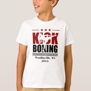 Name des personalisierten Kick Boxing Boxers T-Shirt
