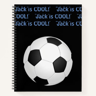 Name des personalisierten Kindes "ist Cool" Fußbal Notizbuch