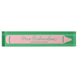 Name des personalisierten Lehrers Stift Modernes R Namensplakette