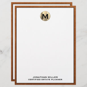 Name des personalisierten Monogrammes Briefbogen