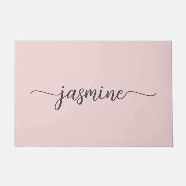 Name des Personalisierten Monogrammes, leicht rot Fußmatte (Vorderseite)