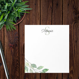 Name des personalisierten Monogramms Notizblock