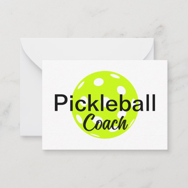 Name des personalisierten Pickleball-Coach Mitteilungskarte (Vorderseite)