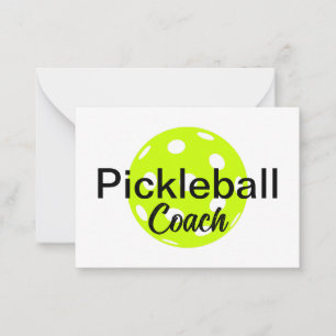 Name des personalisierten Pickleball-Coach Mitteilungskarte
