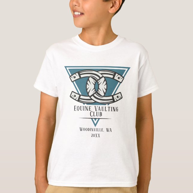 Name des personalisierten Reitortes T-Shirt (Vorderseite)