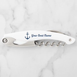 Name des Personalisierten Schiffes Nautic Navy Kellnermesser