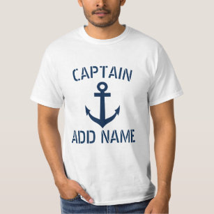 Name des personalisierten Schiffskapitäns an Shir T-Shirt