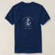 Name des personalisierten Schiffskapitäns Nautical T-Shirt (Design vorne)