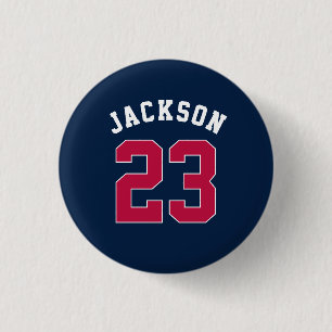 Name des personalisierten Sportteams Jersey Button