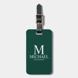 Name des personalisierten Trauzeugen und Monogramm Gepäckanhänger
