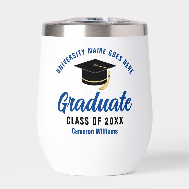 Name des personalisierten Uni-Abschlusses Blue Gra (Vorderseite)