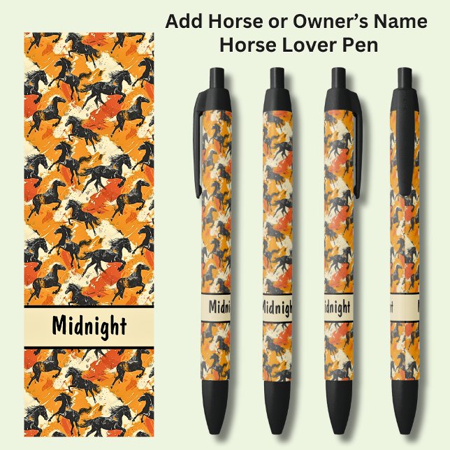 Name des Pferdes oder des Eigentümers, Schwarze Pf Kugelschreiber (Von Creator hochgeladen)