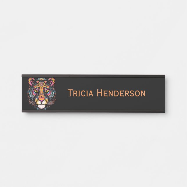 Name des phantastischen Tigerführers Türschild (Vorderseite )