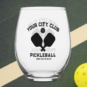 Name des Pickleball-Club-Teams Personalisiert Weinglas Ohne Stiel