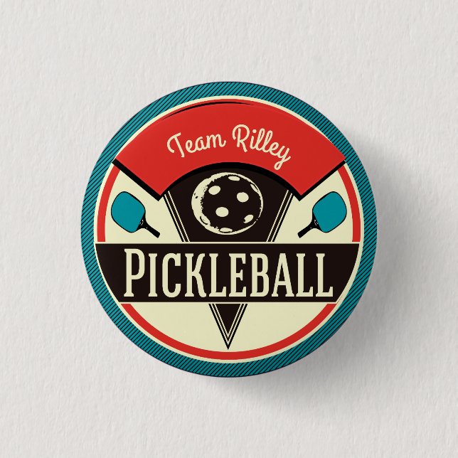Name des Pickleball-Teams Button (Vorderseite)