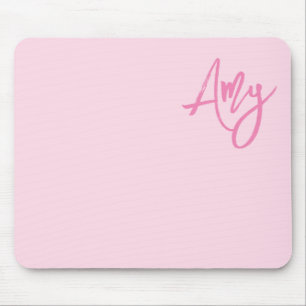 Name des Pinselschreibers Pastell und Rosa Mousepad