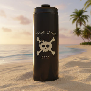 Name des Piratenflaggennamens Black Thermal Tumble Thermosbecher