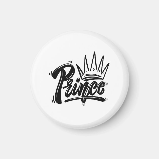 Name des Prinzen mit Kronenhemd Magnet (Vorne)