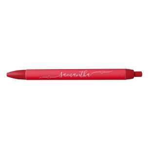 Name des Pulvers (rot und weiß) Kugelschreiber