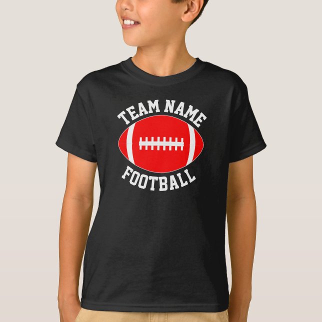 Name des Red Football Teams, Spieler und Nummer Sp T-Shirt (Vorderseite)