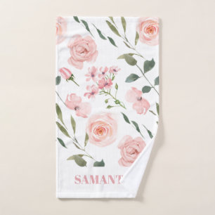 Name des rosa Rosenmusters Handtuch