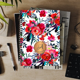 Name des roten Navy-Aquarell-Kupfermonogramms Planer