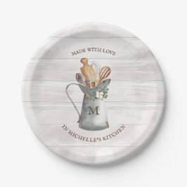 Name des rustikalen Bauernhauses Pappteller