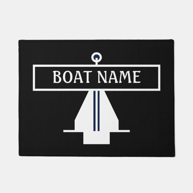 Name des Schiffes Anchor Dock Mat Fußmatte (Vorderseite)