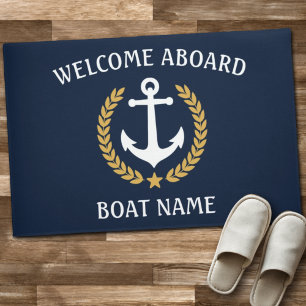 Name des Schiffes Anchor Laurel Willkommen an Bord Fußmatte