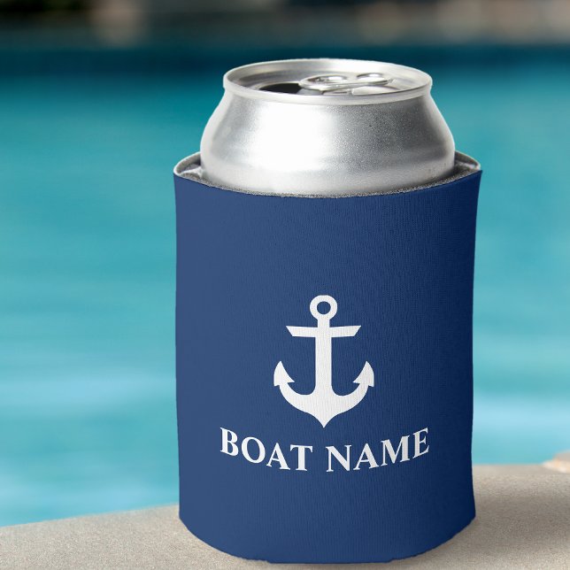 Name des Schiffes Anchor Navy Blue Dosenkühler (Customize to change text size or text style.)