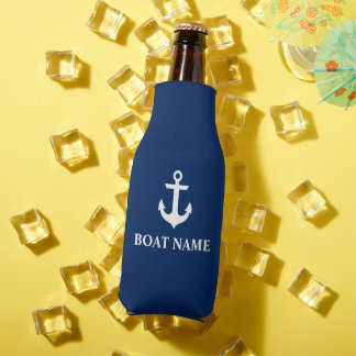 Name des Schiffes Anchor Navy Blue Flaschenkühler