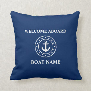 Name des Schiffes Anchor Seilbahn Sterne Blauer Em Kissen
