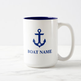 Name des Schiffes Anchor Star Große Zweifarbige Tasse