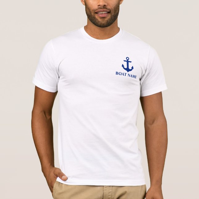 Name des Schiffes Anchor T-Shirt (Vorderseite)