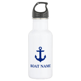 Name des Schiffes Anchor White Trinkflasche