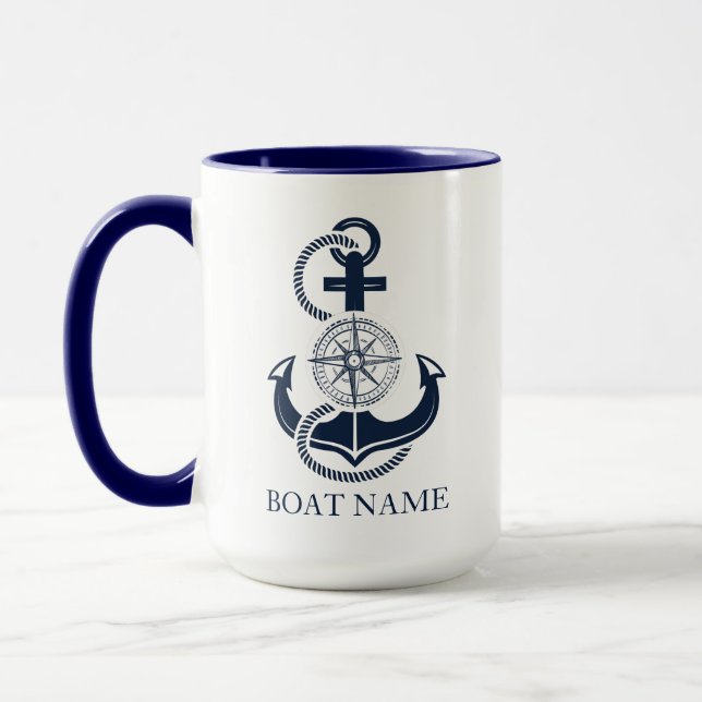 Name des Schiffes Blue Anchor Tasse (Links)