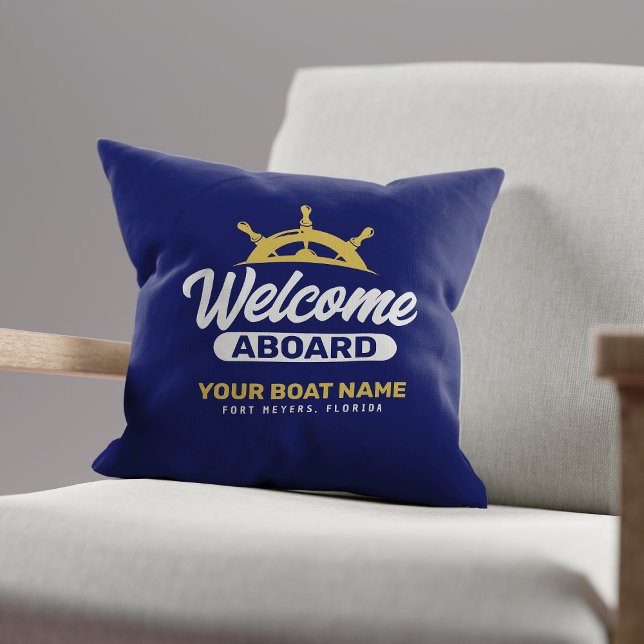 Name des Schiffes "Custom Navy Blue & Gold" - Will Kissen (Von Creator hochgeladen)