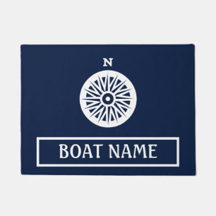 Name des Schiffes Dock Mat - Kompass Fußmatte
