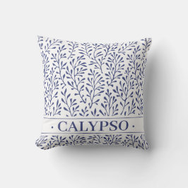 Name des Schiffes. Meeresalgen. Ozeanblau. Kissen