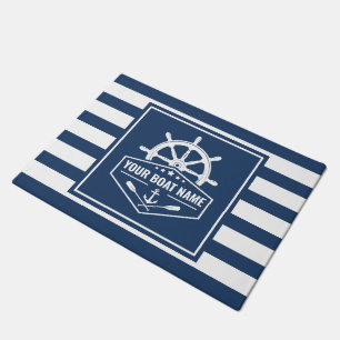 Name des Schiffes mit Nautical Anchor Oars & Ships Fußmatte