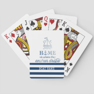 Name des Schiffes,Name des Anchor Sea Marine blau  Spielkarten