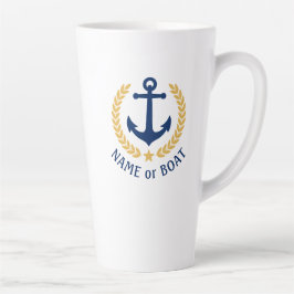 Name des Schiffes Nautical Anchor Gold Style Laure Milchtasse