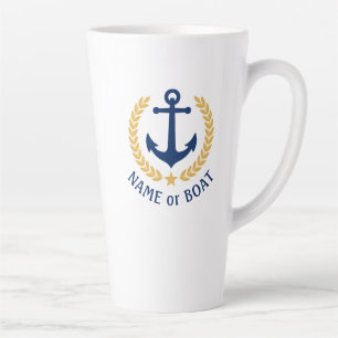 Name des Schiffes Nautical Anchor Gold Style Laure Milchtasse