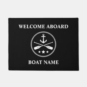 Name des Schiffes Nautical Anchor mit Oars Welcome Fußmatte