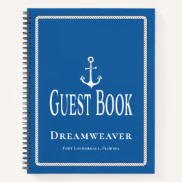 Name des Schiffes Nautical Blue Anchor Notizbuch
