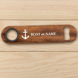 Name des Schiffes Nautical Classic Anchor Holz Sti Speed Flaschenöffner