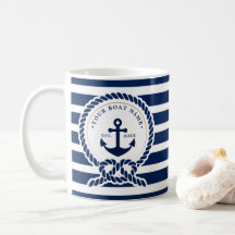 Name des Schiffes Navy Blue & White