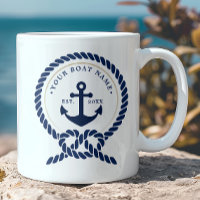 Name des Schiffes Navy Blue & White